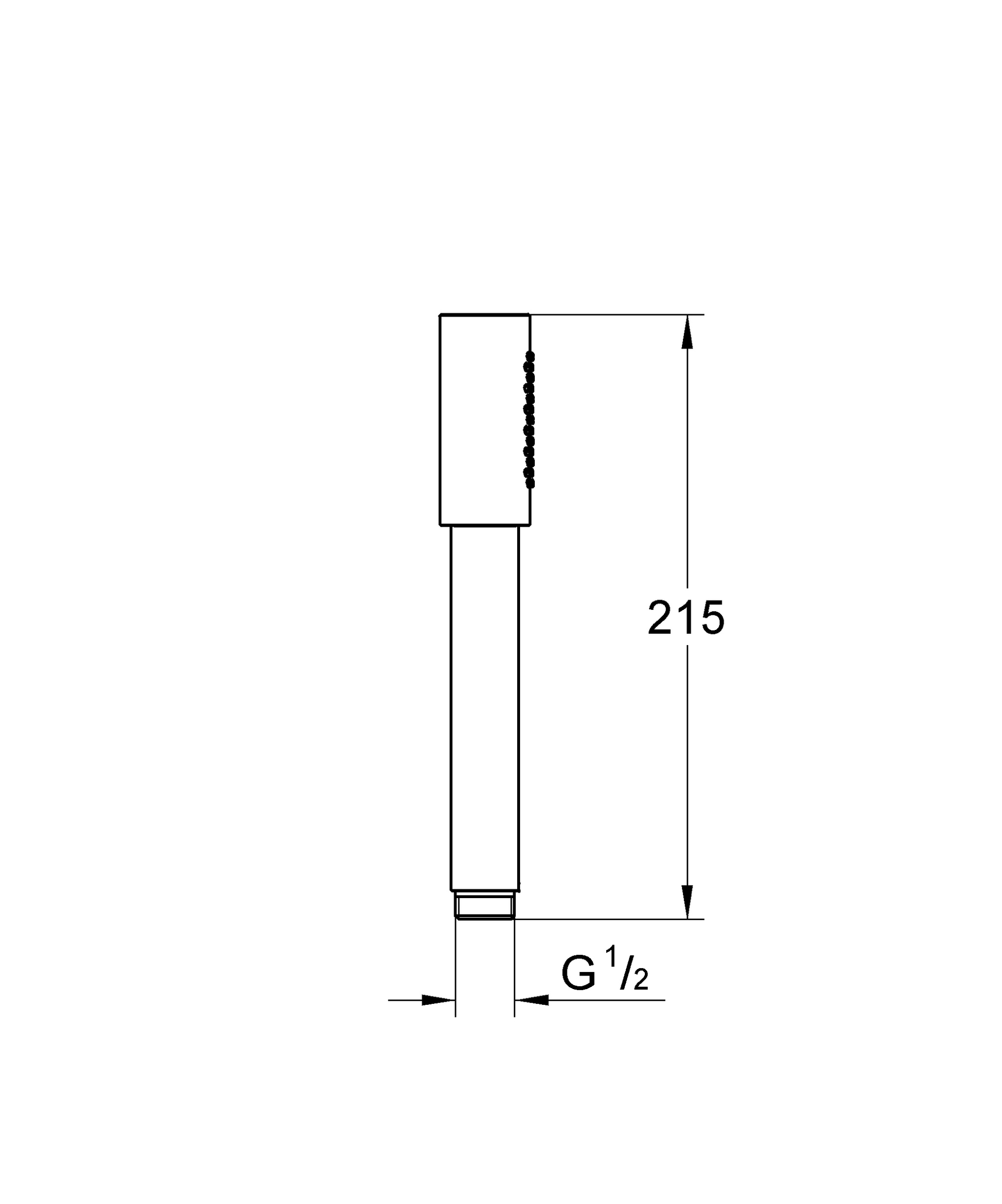 Handbrause Rainshower Aqua Stick 26866, Metall, 1 Strahlart, 6,6 l/min Durchflusskonstanthalter, chrom