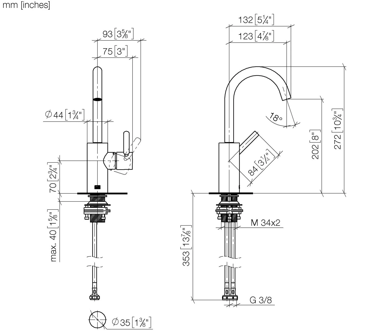 Dornbracht META Waschtisch-Einhandbatterie ohne Ablaufgarnitur Chrom gebürstet 123 mm Ausladung Dornbracht META Waschtisch-Einhandbatterie ohne Ablaufgarnitur Chrom gebürstet 123 mm Ausladung