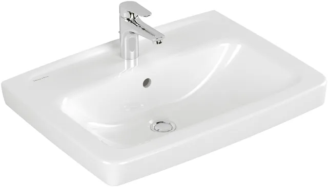 Villeroy & Boch Waschbecken „Newo“ 650 × 470 × 180 mm, Hahnlochposition mittig in Weiß Alpin Villeroy & Boch Waschbecken „Newo“ 650 × 470 × 180 mm, Hahnlochposition mittig in Weiß Alpin