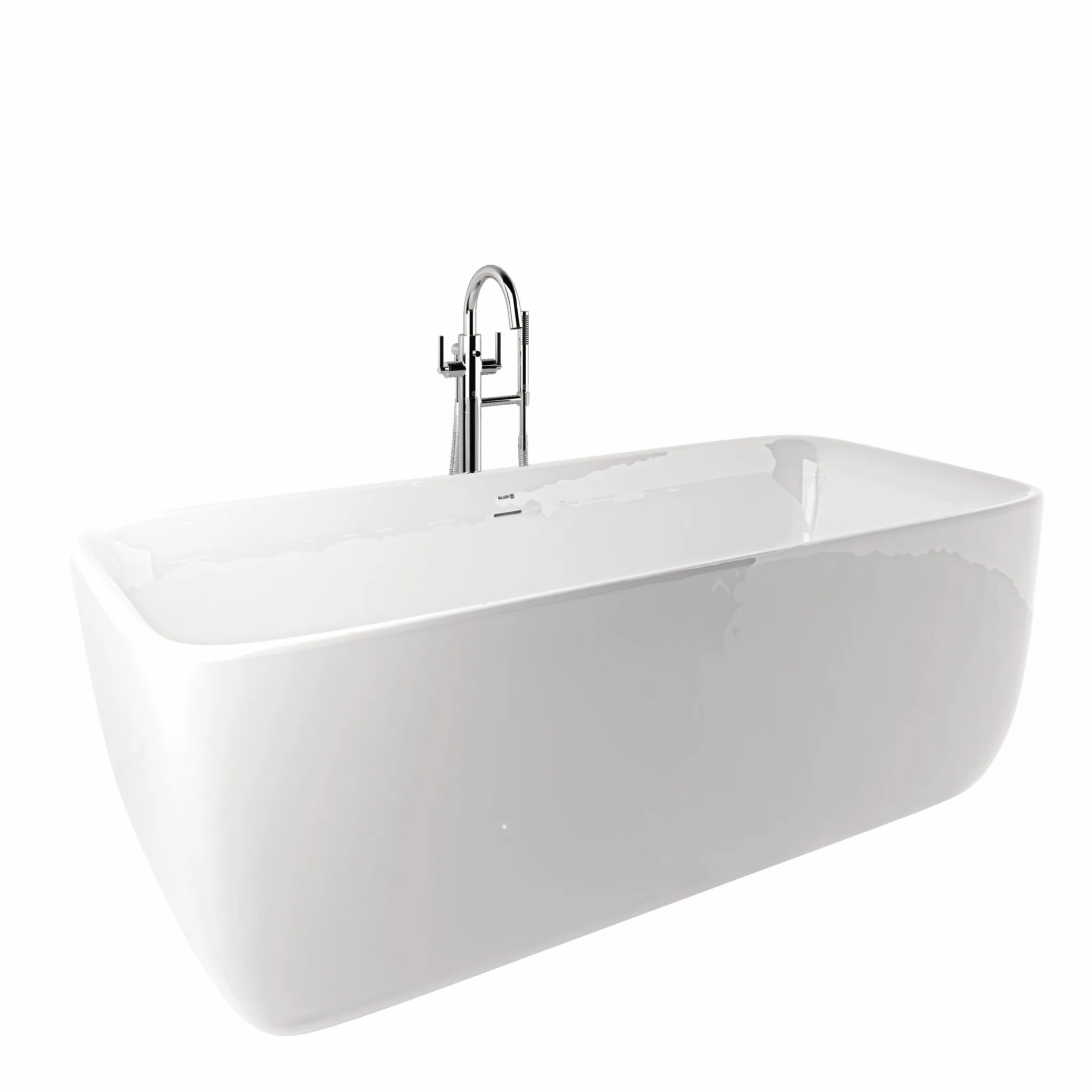 Kludi Kludi-ELIN Badewanne 180 x 80 H 60 cm, Eckig, Ablauf&, Metallfüße, Mattweiß Kludi Kludi-ELIN Badewanne 180 x 80 H 60 cm, Eckig, Ablauf&, Metallfüße, Mattweiß