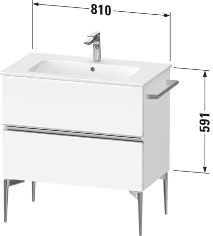 Duravit Waschtischunterschrank „Sivida“ 81 × 59,1 × 47,7 cm Weiß Matt Duravit Waschtischunterschrank „Sivida“ 81 × 59,1 × 47,7 cm Weiß Matt