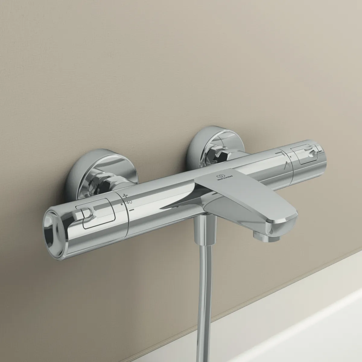 Badethermostat Aufputz Ceratherm T50 mit Handbrauseset Chrom Badethermostat Aufputz Ceratherm T50 mit Handbrauseset Chrom