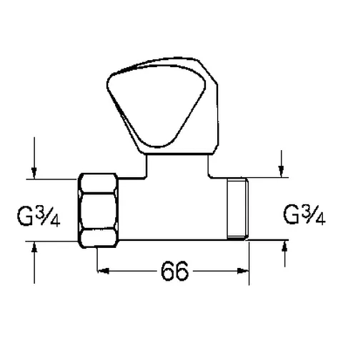 Grohe Absperrventil Atlanta 12409, DN 15, für Thermostat-Batterien, Verschraubung 3/4, Anschlussgewinde 3/4, Trecorn-de-Luxe-Griff, Markierung neutral, chrom Grohe Absperrventil Atlanta 12409, DN 15, für Thermostat-Batterien, Verschraubung 3/4, Anschlussgewinde 3/4, Trecorn-de-Luxe-Griff, Markierung neutral, chrom