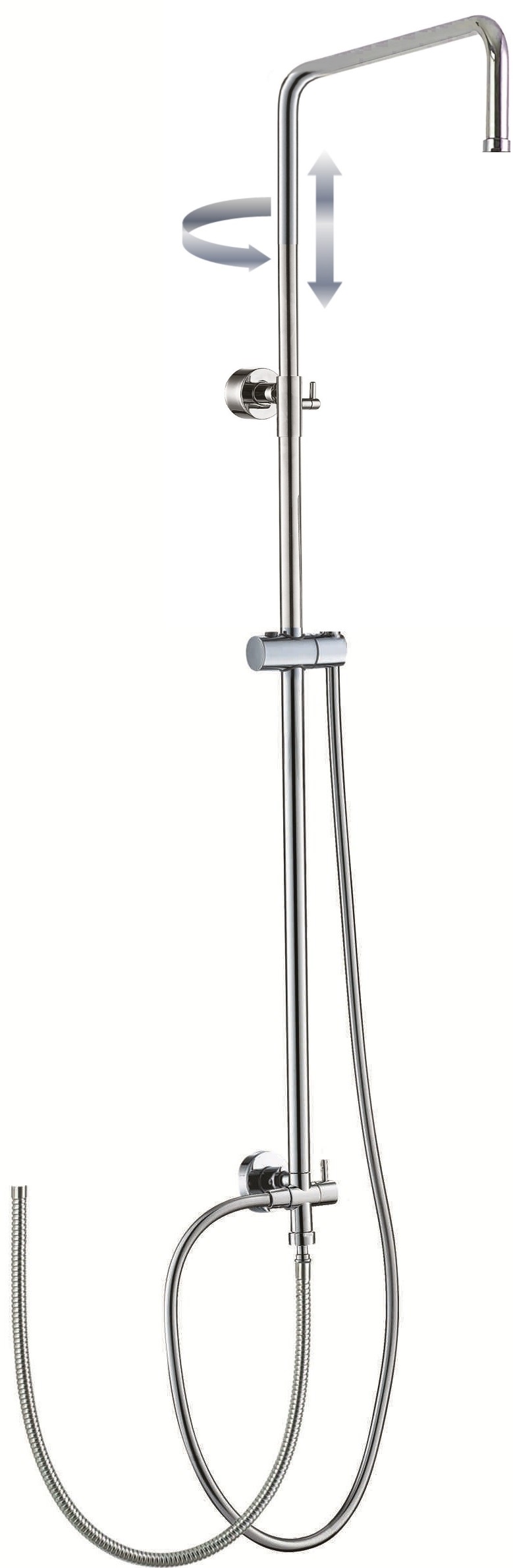 Standbrausegarnitur AqvaShower 1/2″ - Brausebogen 90° × 90° - Metalleffekt-Brauseschlauch 1600 mm × 1/2″ × 1/2″ 1 Konus - Metall-Verbindungsschlauch 600 mm × 1/2″ × 1/2″ - Halter mit keramischem Umsteller - chrom Standbrausegarnitur AqvaShower 1/2″ - Brausebogen 90° × 90° - Metalleffekt-Brauseschlauch 1600 mm × 1/2″ × 1/2″ 1 Konus - Metall-Verbindungsschlauch 600 mm × 1/2″ × 1/2″ - Halter mit keramischem Umsteller - chrom
