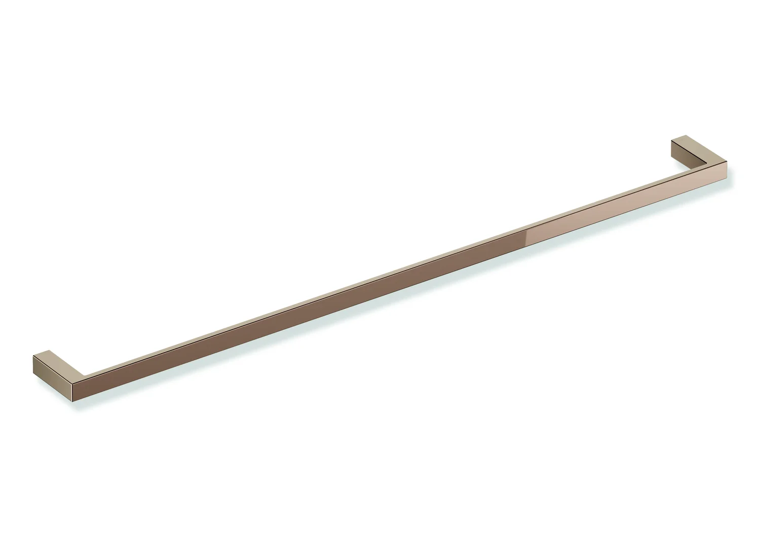 HEWI Badetuchhalter System 900Q, PVD, Kupfer glänzend, 800 mm breit, 20 mm hoch, 70 mm tief