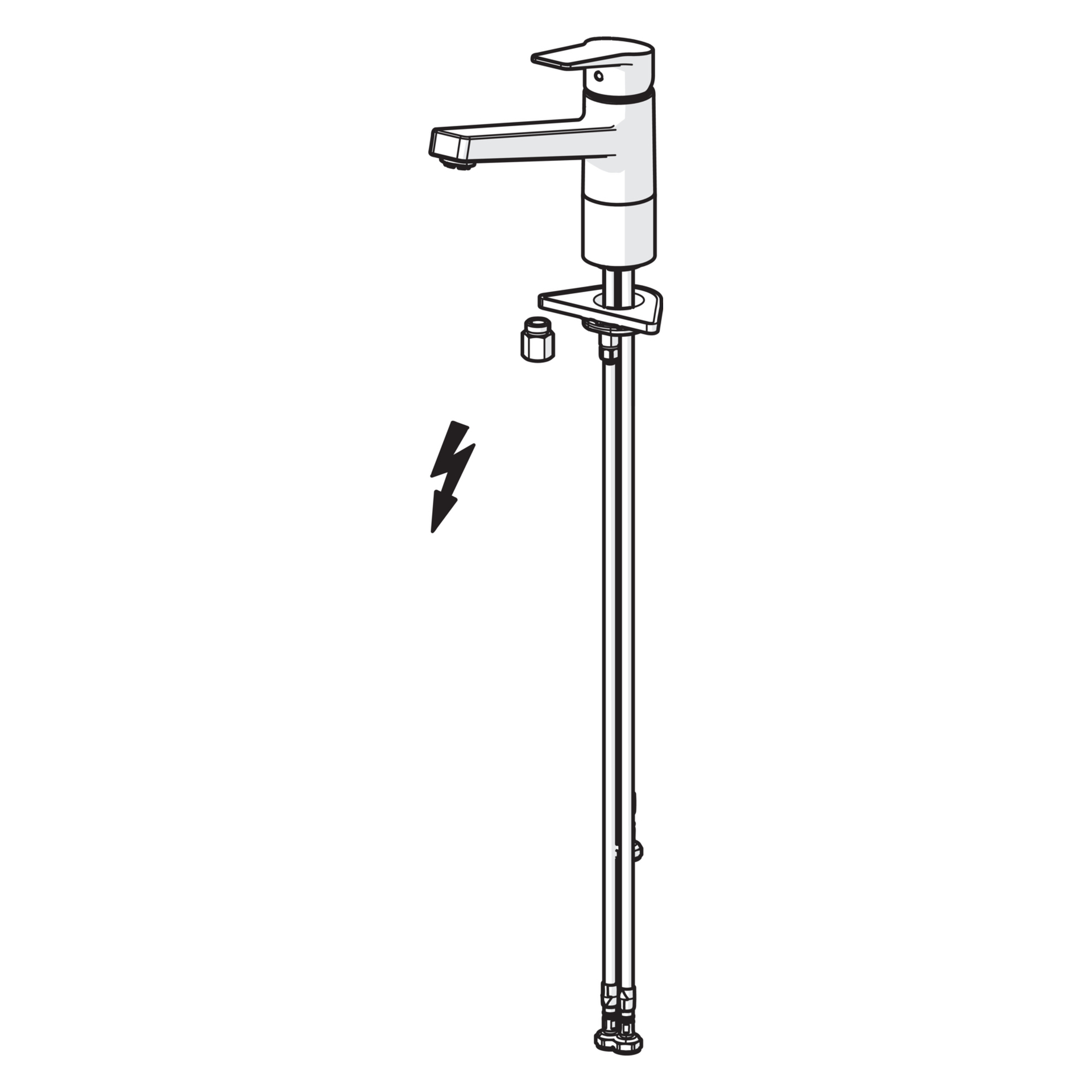 Hansa Einhand-Küchenarmatur Niederdruck „Twist“ Ausladung 199 mm in chrom Hansa Einhand-Küchenarmatur Niederdruck „Twist“ Ausladung 199 mm in chrom
