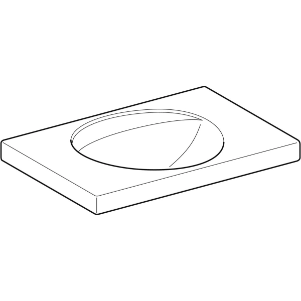 Wandwaschtisch mit Ablagefläche „Preciosa“, rechteckig 80 × 55 cm in weiß alpin