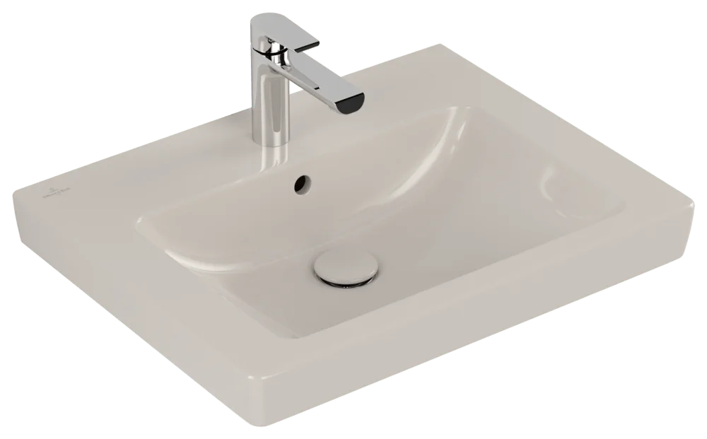Villeroy & Boch Subway 2.0 Waschbecken 600x470mm Rechteck 1HL. m. ÜL. Pergamon cplus Villeroy & Boch Subway 2.0 Waschbecken 600x470mm Rechteck 1HL. m. ÜL. Pergamon cplus