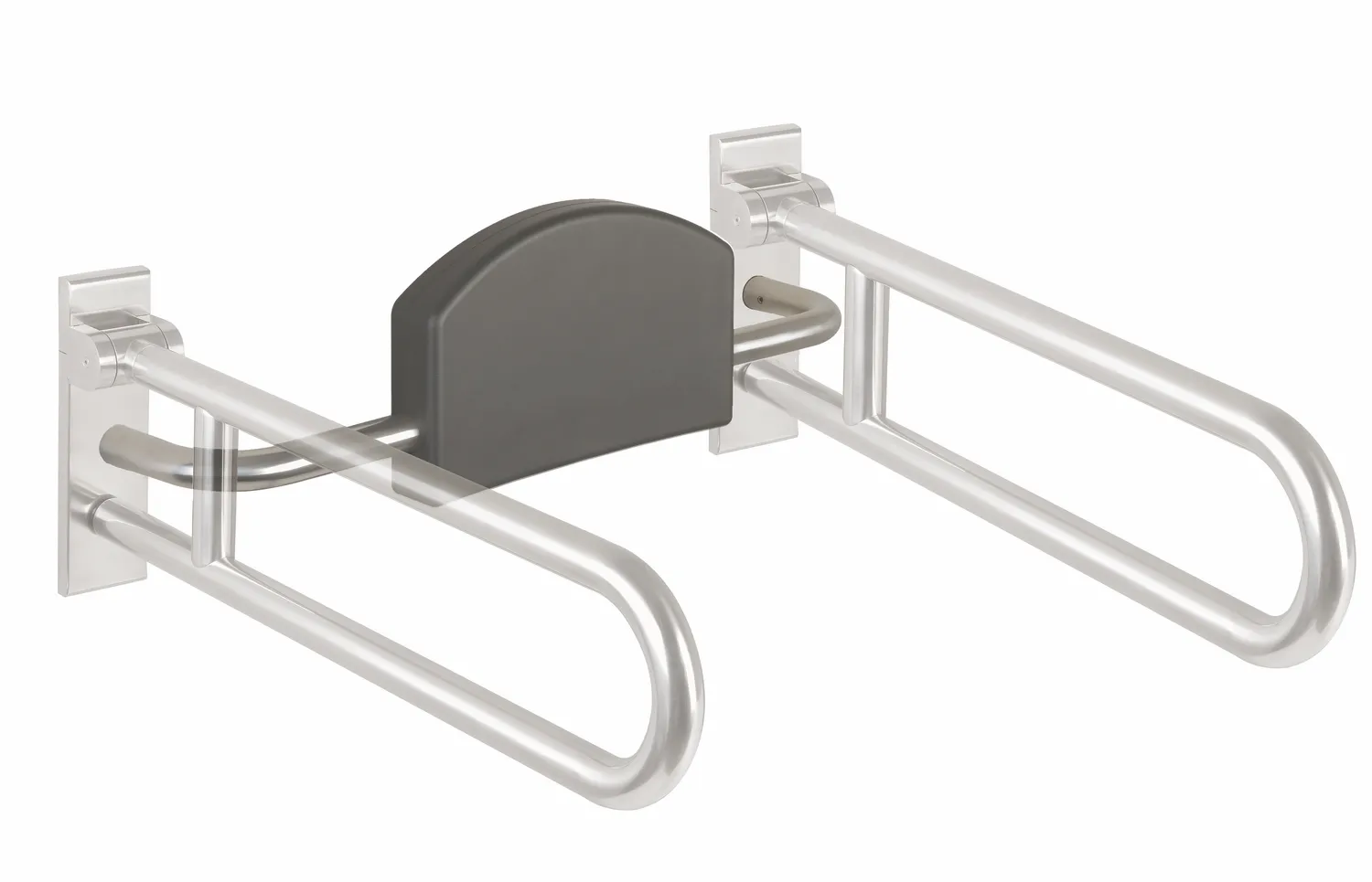 Rückenstütze Ser 805, Edelstahl, inkl. Wandplattenabdeckung Rückenstütze Ser 805, Edelstahl, inkl. Wandplattenabdeckung