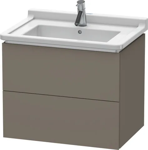 Duravit Waschtischunterschrank wandhängend „L-Cube“ 67 × 55,8 × 46,9 cm Flannel Grey Seidenmatt