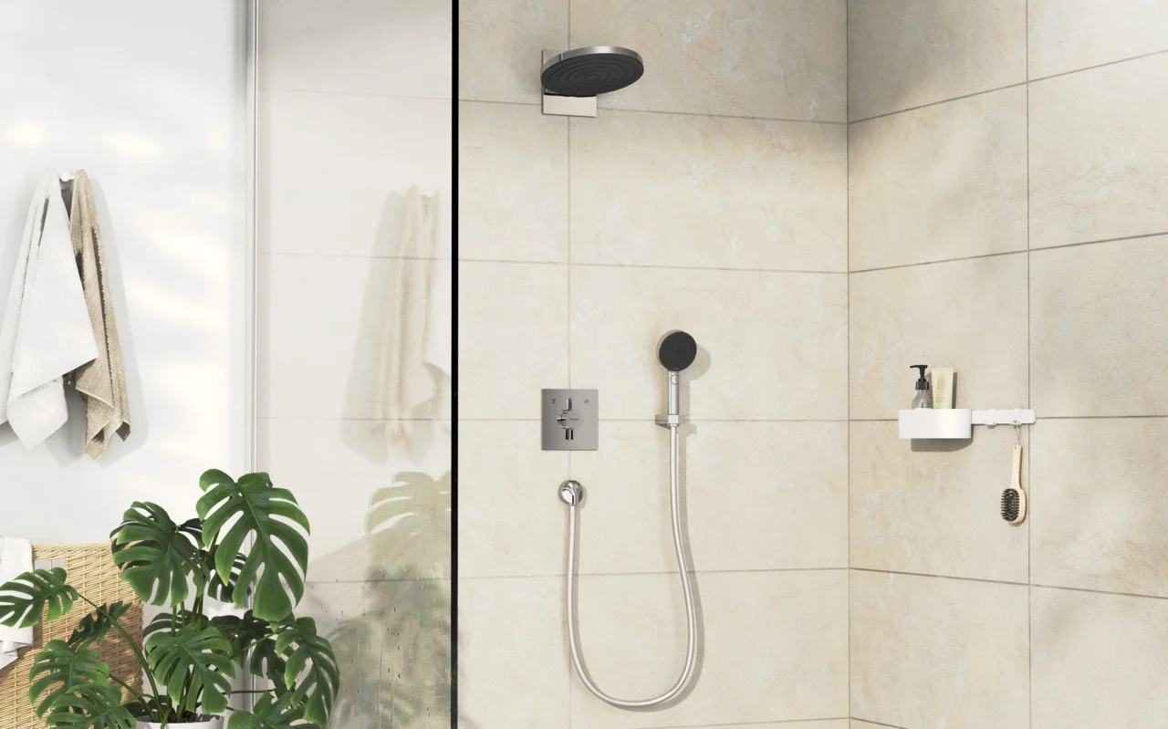 Hansgrohe DuoTurn E Mischer Unterputz, Chrom, 2 Verbraucher, maximale Durchflussmenge 29,5 l/min bei 3 bar, Keramikmischsystem, einfache Installation mit vormontiertem Funktionsblock