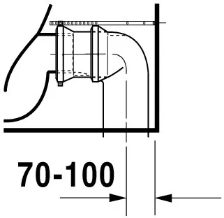 Stand-WC Kombi 650mm Viu, Weiß rimless, TS, Abgang vario