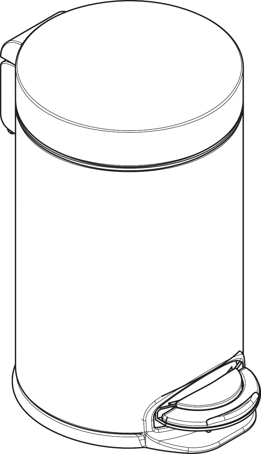 Hansgrohe AddStoris Treteimer, Chrom, freistehend, Material: Metall, Kunststoff, Fassungsvermögen: 3 l