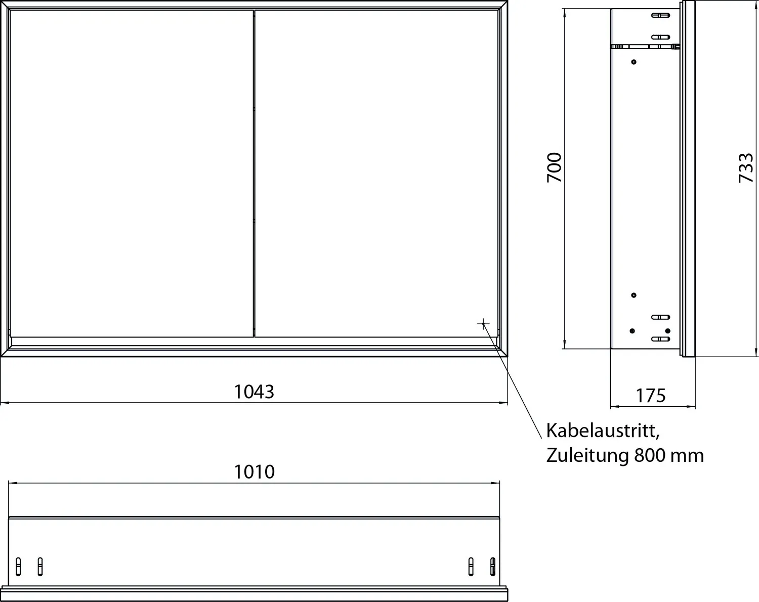 emco Spiegelschrank „loft“ 104,3 × 73,3 × 17,5 cm