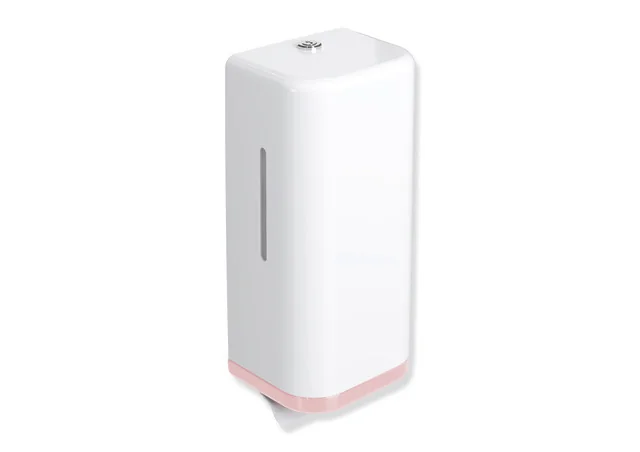 HEWI Seifenspender Serie 477, manuell, Korpus Fb 98, Rahmen rosa, 134 x 278 x 106 mm, 600 ml Füllmenge