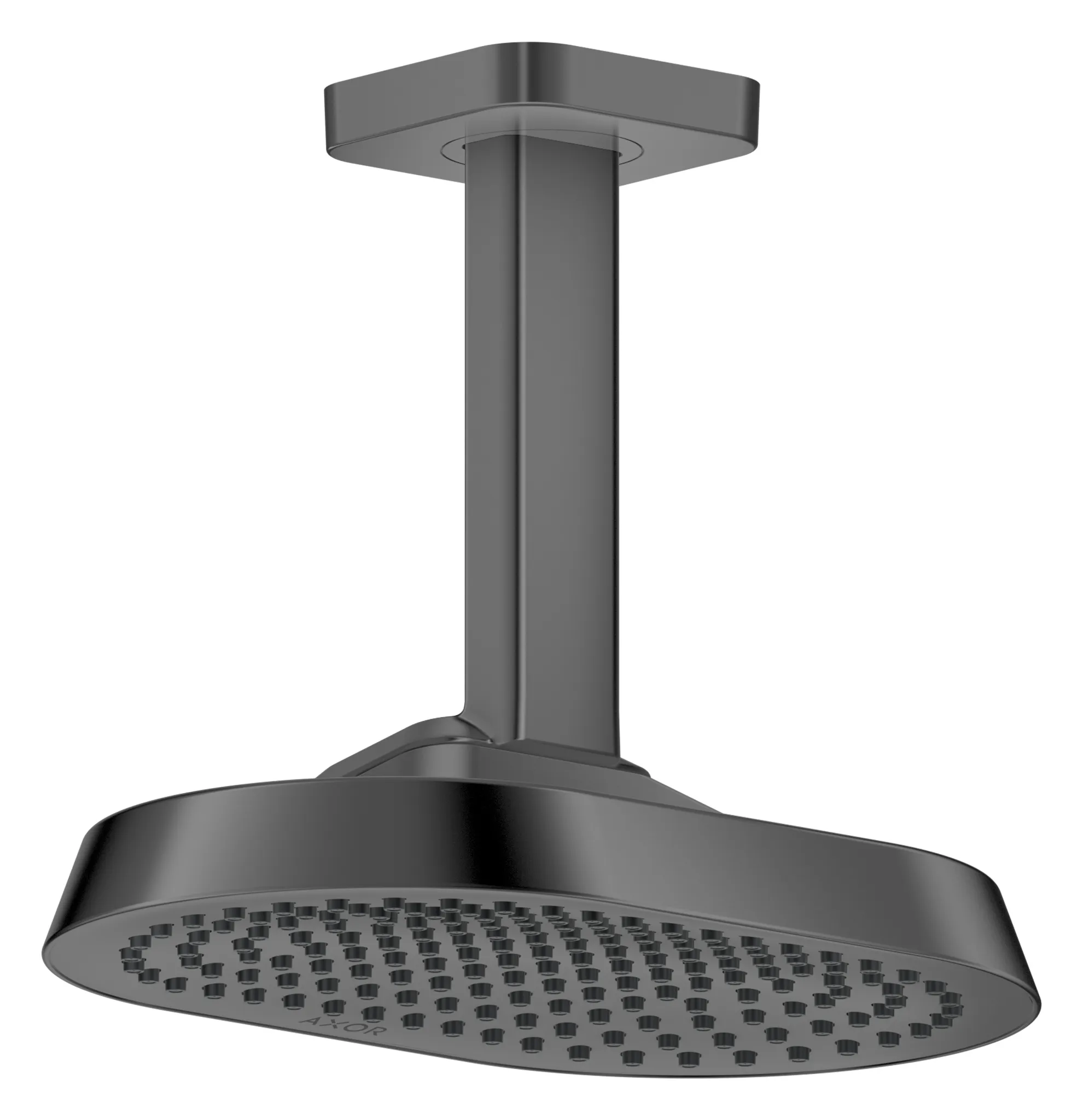 Hansgrohe AXOR ShowerSphere Kopfbrause 250⁄160 EcoSmart+ mit Deckenanschluss, Polished Black Chrome Hansgrohe AXOR ShowerSphere Kopfbrause 250⁄160 EcoSmart+ mit Deckenanschluss, Polished Black Chrome