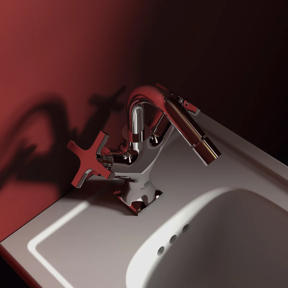 Ideal Standard Bidetarmatur Joy Neo, Ausladung 115mm, Kreuzgriffe, Chrom Ideal Standard Bidetarmatur Joy Neo, Ausladung 115mm, Kreuzgriffe, Chrom