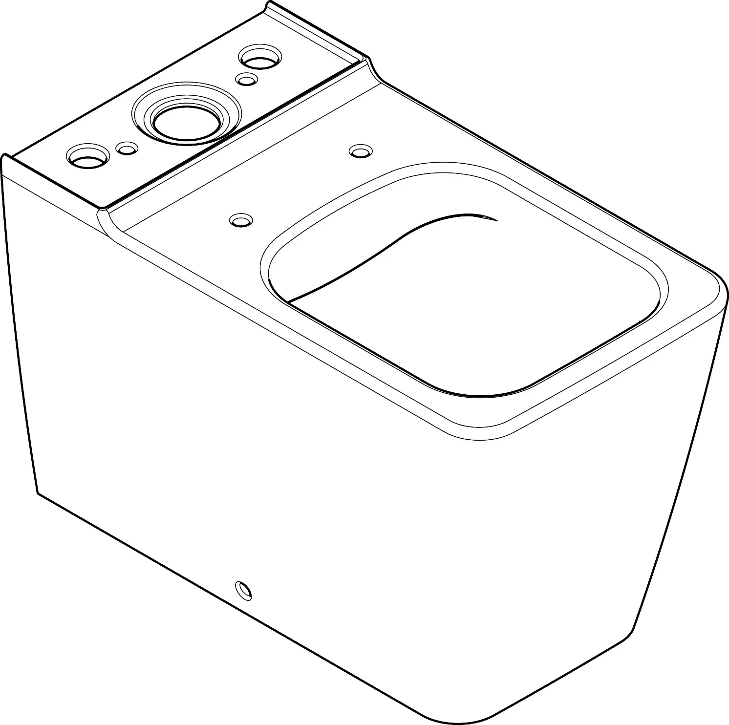 Hansgrohe EluPura Q Stand-WC, wandbündig, AquaFall Flush, Weiß
