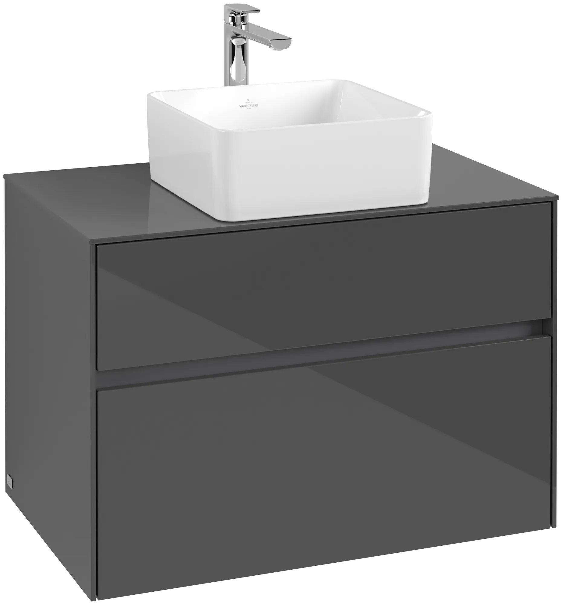 Villeroy & Boch Collaro Waschbeckenunterschrank C03700 800x548x500mm Glossy Grey