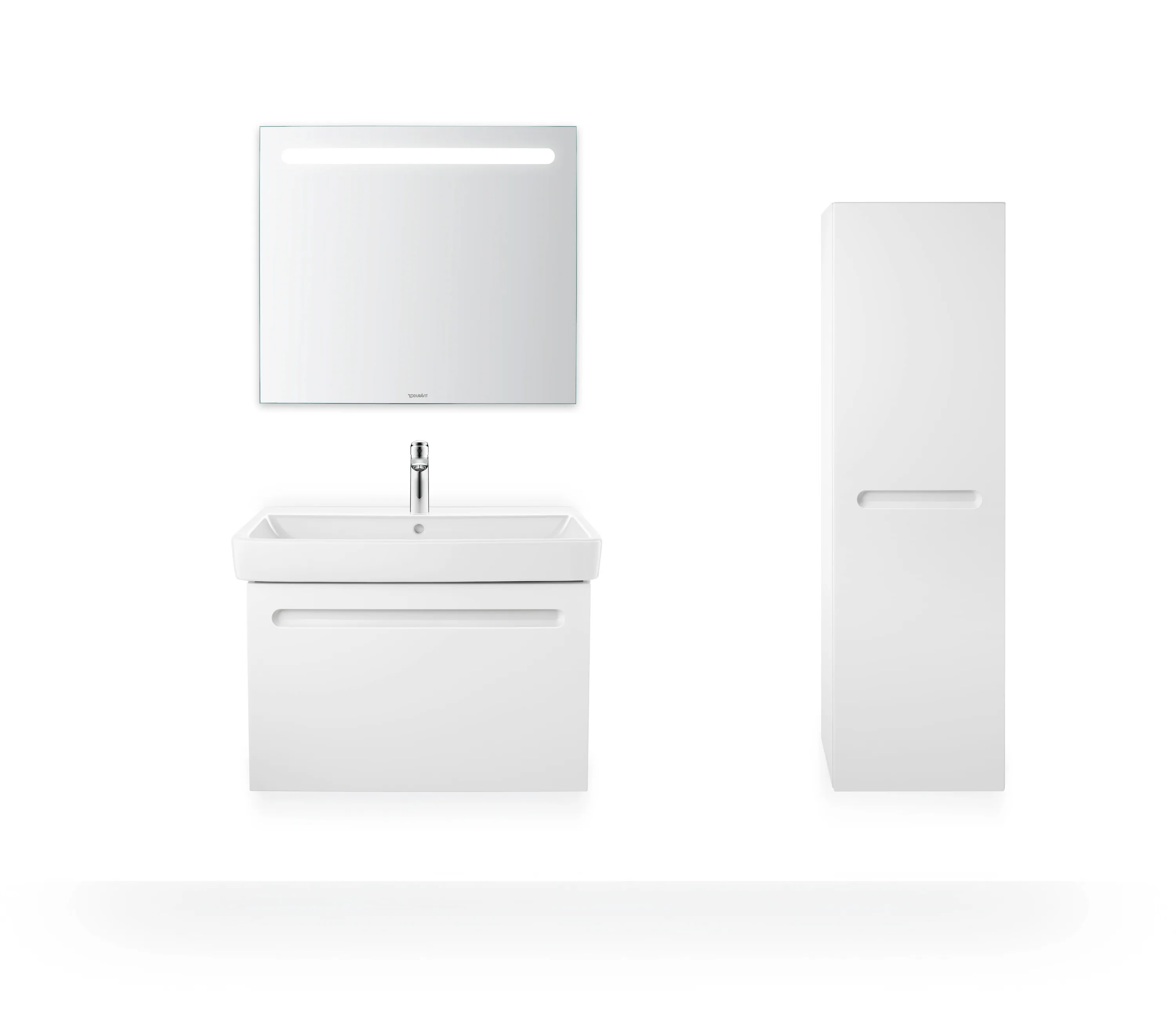 Duravit Waschtischunterschrank wandhängend „No.1“ 74 × 47,8 × 42,6 cm in Beton Matt