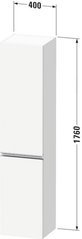 Duravit Hochschrank „Sivida“ 40 × 177 × 37,4 cm in Weiß Matt