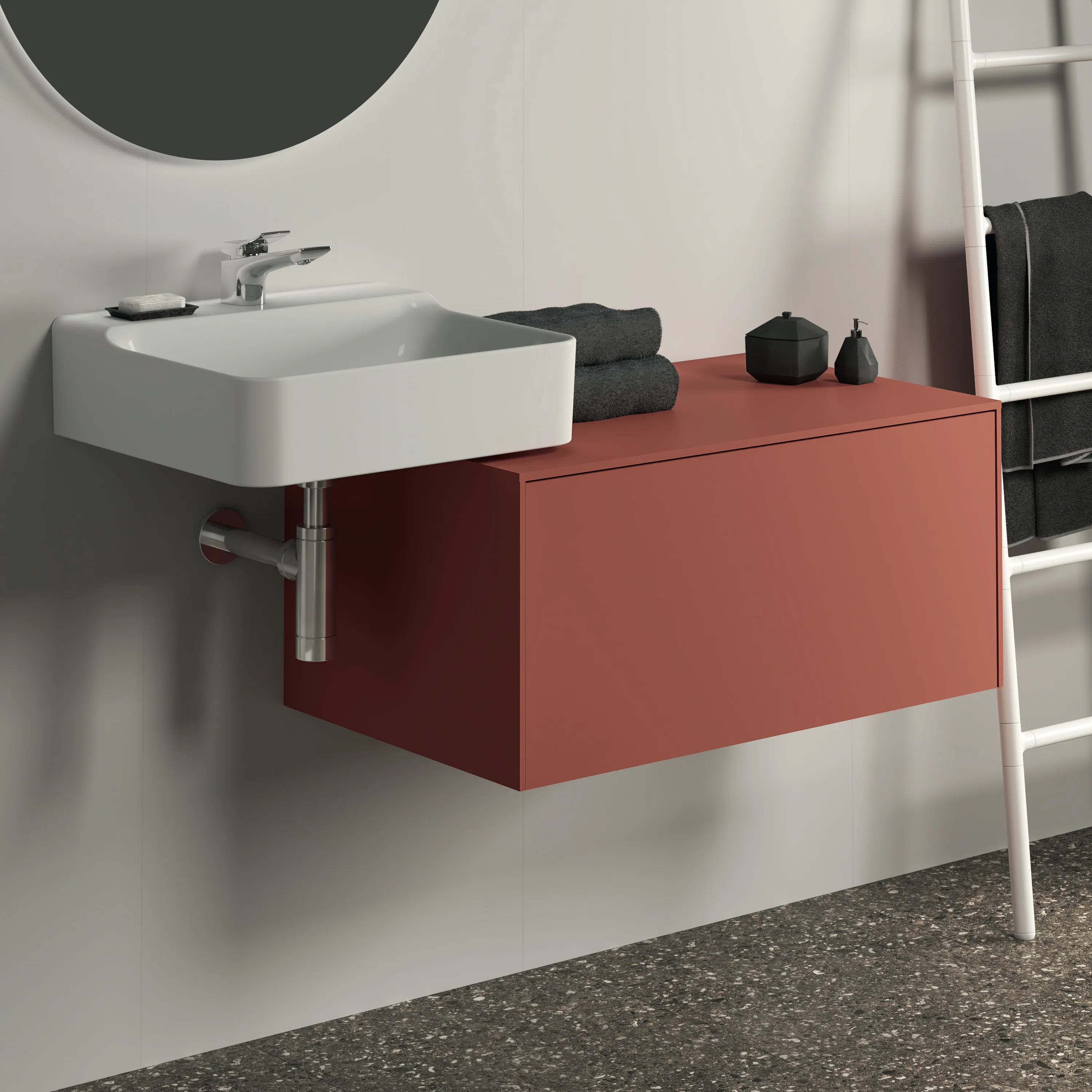 Ideal Standard Conca Waschtischunterschrank, 1 Auszug, Push-Open mit Softclose, 802x505x370 mm, Sunset matt