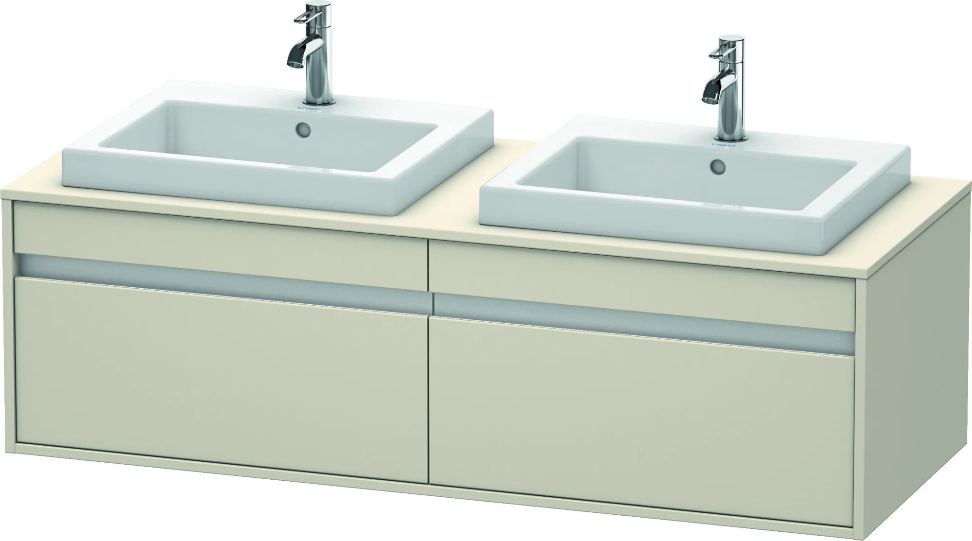 Duravit Waschtischunterschrank wandhängend „Ketho“ 140 × 42,6 × 55 cm Taupe Matt Duravit Waschtischunterschrank wandhängend „Ketho“ 140 × 42,6 × 55 cm Taupe Matt