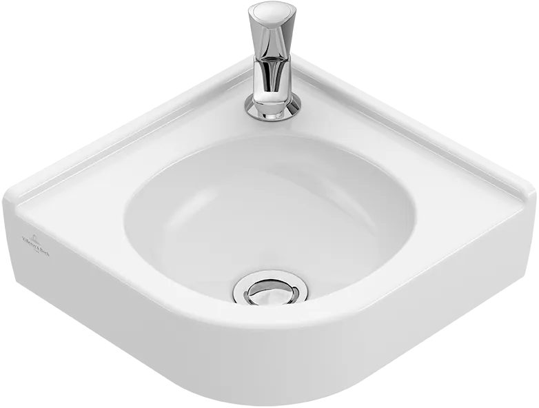 Villeroy & Boch Eck-Handwaschbecken „O.novo“ 400 × 320 × 145 mm, für Becken mittig, mit Hahnlochbohrung, Hahnlochposition mittig in Weiß Alpin Villeroy & Boch Eck-Handwaschbecken „O.novo“ 400 × 320 × 145 mm, für Becken mittig, mit Hahnlochbohrung, Hahnlochposition mittig in Weiß Alpin