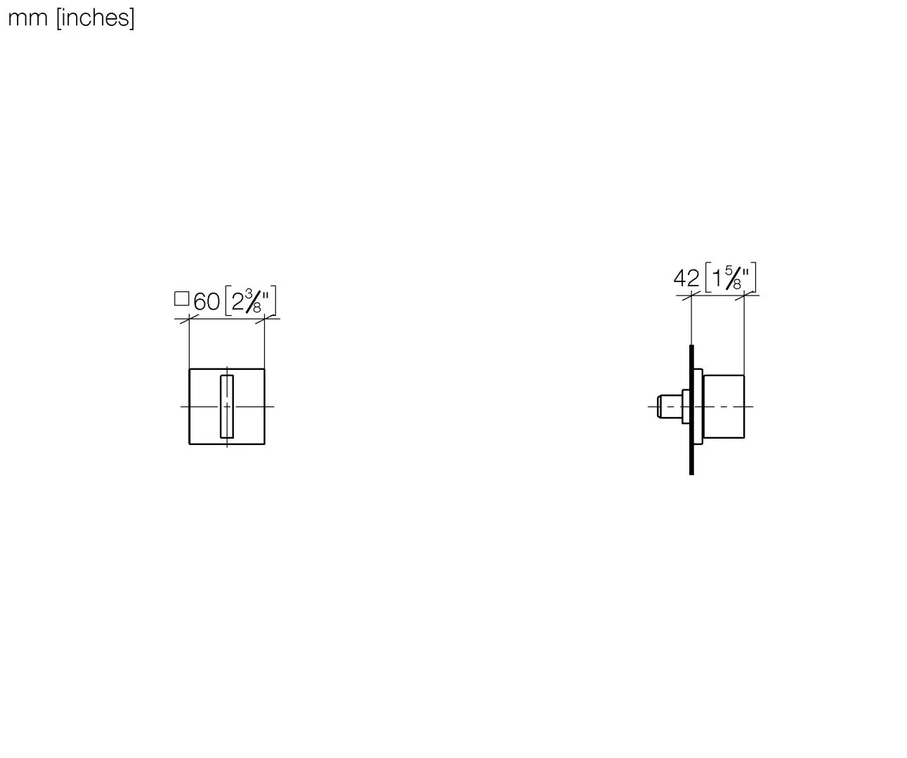 Dornbracht MEM Unterputzventil, rechtsschließend ½" Chrom Dornbracht MEM Unterputzventil, rechtsschließend ½" Chrom