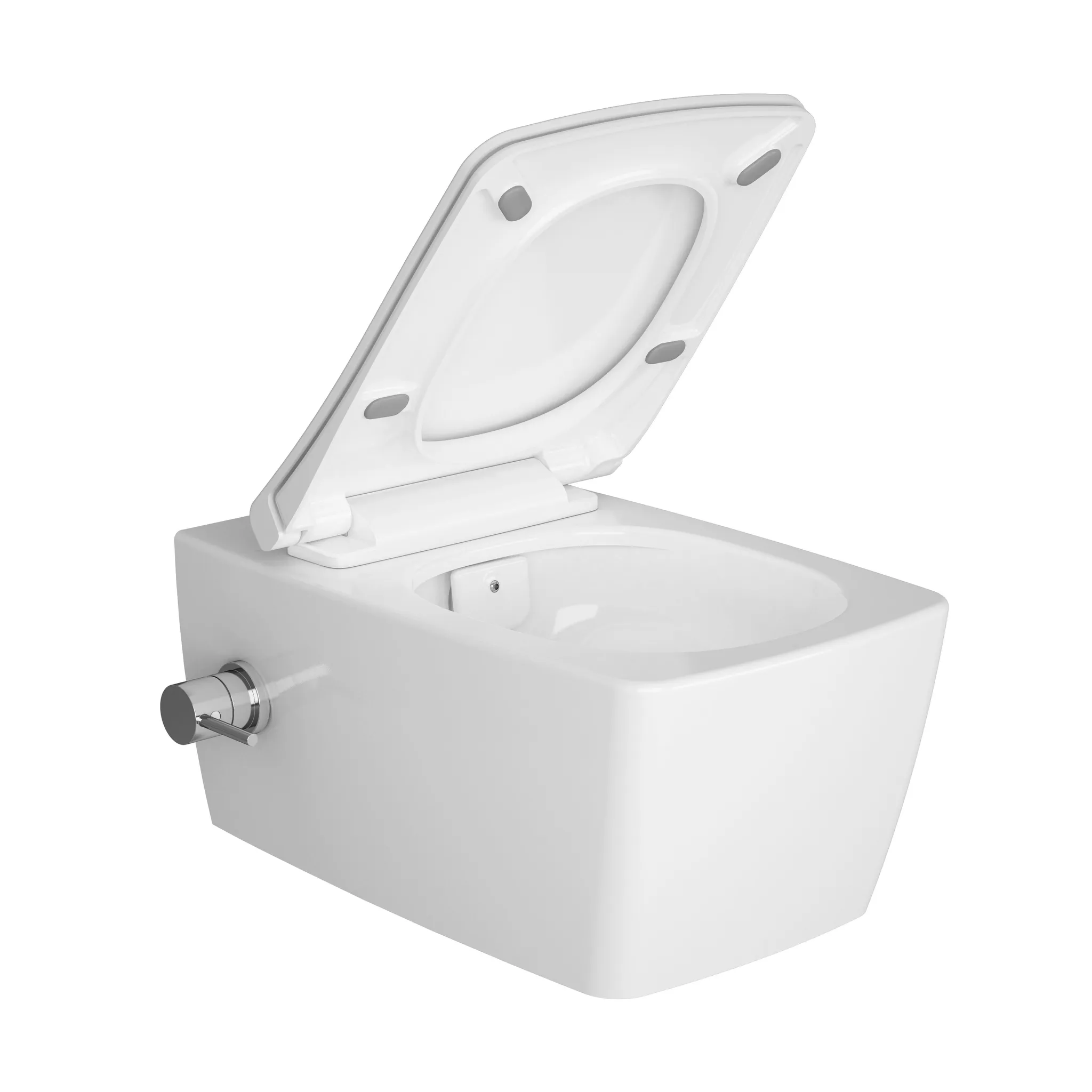 VitrA Aquacare Metropole Wand-WC-Set inklusive WC-Sitz Slim mit Bidetfunktion ohne Spülrand mit integriertem Rohrunterbrecher und seitlicher Thermostat-Armatur 34 x 57 cm Weiß Hochglanz VitrA Aquacare Metropole Wand-WC-Set inklusive WC-Sitz Slim mit Bidetfunktion ohne Spülrand mit integriertem Rohrunterbrecher und seitlicher Thermostat-Armatur 34 x 57 cm Weiß Hochglanz