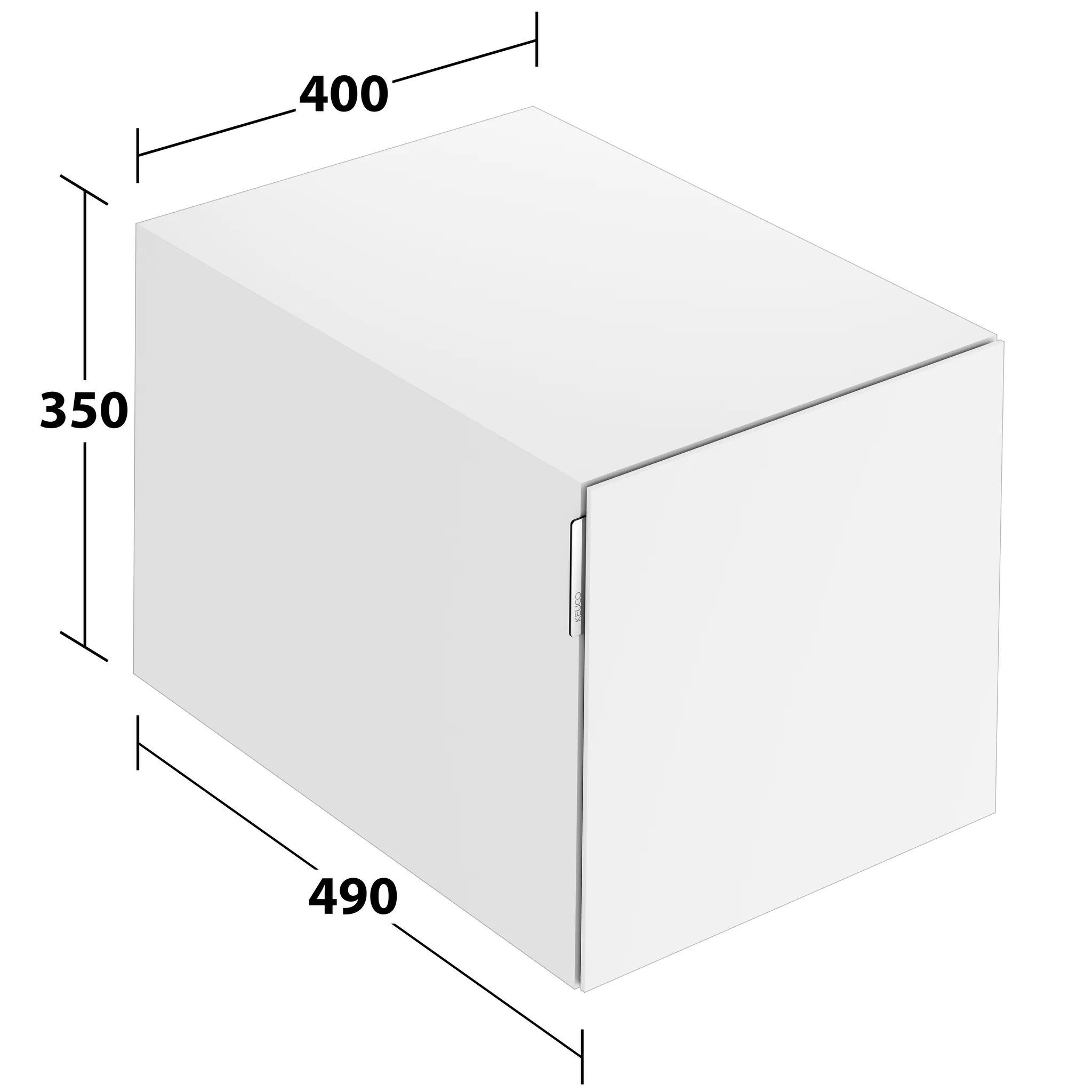 KEUCO Sideboard mit Auszug „Edition 11 Art“ Weiß (Lack, seidenmatt), Weiß (Lack, seidenmatt), ohne Beleuchtung 40 × 35 × 49 cm KEUCO Sideboard mit Auszug „Edition 11 Art“ Weiß (Lack, seidenmatt), Weiß (Lack, seidenmatt), ohne Beleuchtung 40 × 35 × 49 cm