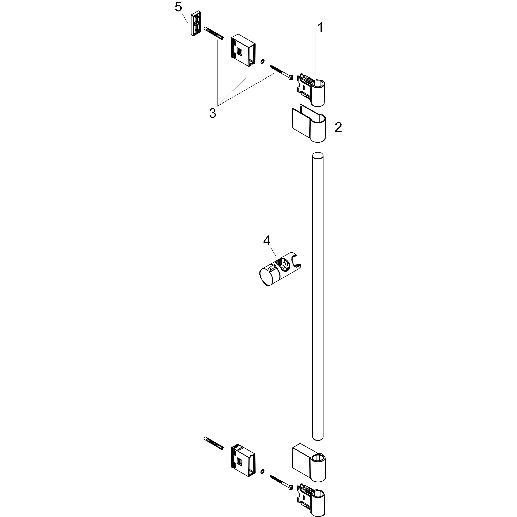 Hansgrohe Unica Brausestange Varia 72 cm, Chrom Hansgrohe Unica Brausestange Varia 72 cm, Chrom