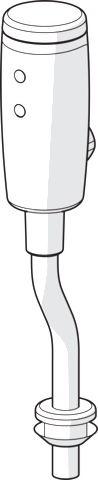 Urinalsteuerung ELECTRA 0944 6V Bluetooth Ausladung 81mm gebogen DN15 Chrom