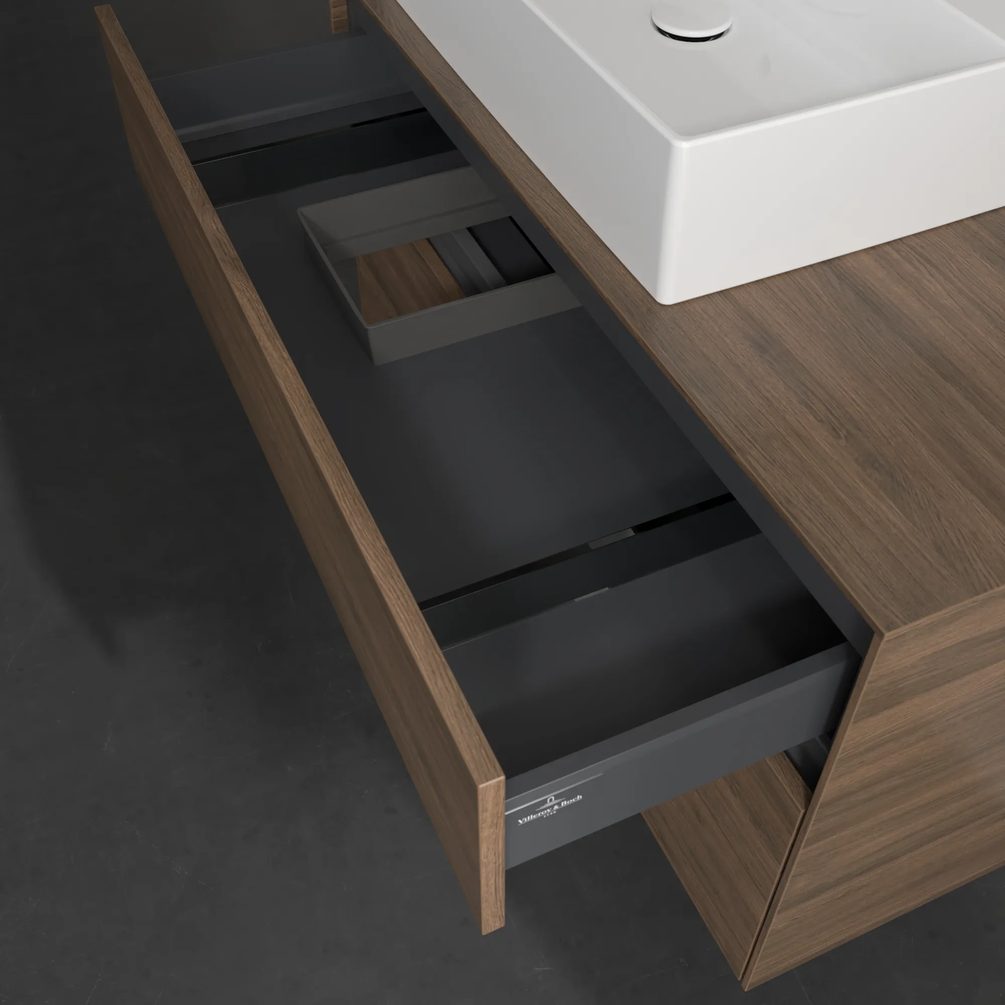 Villeroy & Boch Waschbeckenunterschrank Collaro Arizona Oak, 1000x548x500 mm, mit Beleuchtung und SoftClosing, Eckig Villeroy & Boch Waschbeckenunterschrank Collaro Arizona Oak, 1000x548x500 mm, mit Beleuchtung und SoftClosing, Eckig