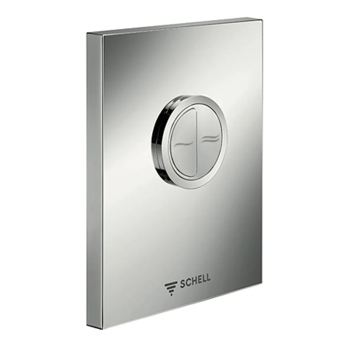 WC-Betätigungsplatte EDITION Eco, Design-Betätigungsplatte, Betätigungstasten für Spar- und Hauptspülung, 4,5 - 9,0 l, B 124 mm x H 153,5 mm x T 12 mm, Frontplatte chrom, chrom