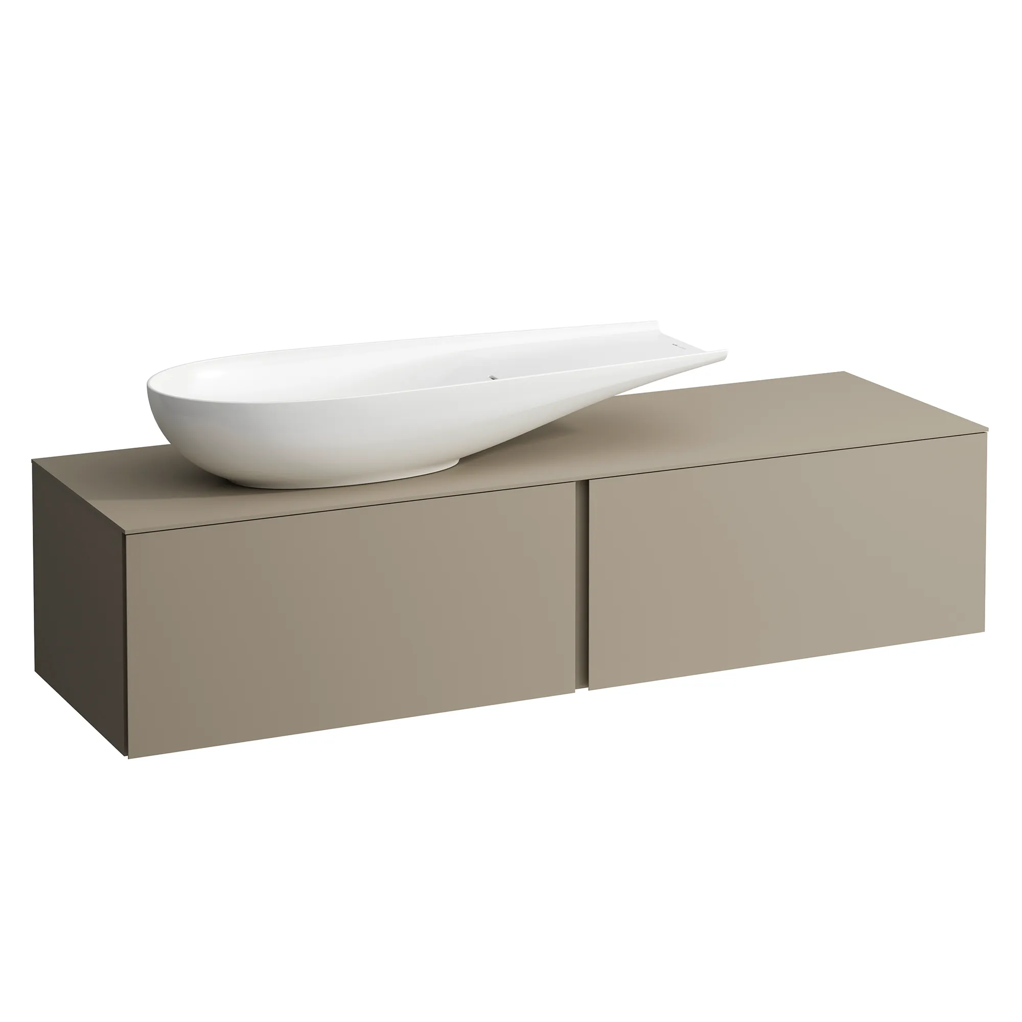 Laufen Schubladenelement ILBAGNOALESSI, 500x1600x370 mm, 2 Schubladen, Pearlbeige, passend zu Waschtisch H818974 Laufen Schubladenelement ILBAGNOALESSI, 500x1600x370 mm, 2 Schubladen, Pearlbeige, passend zu Waschtisch H818974