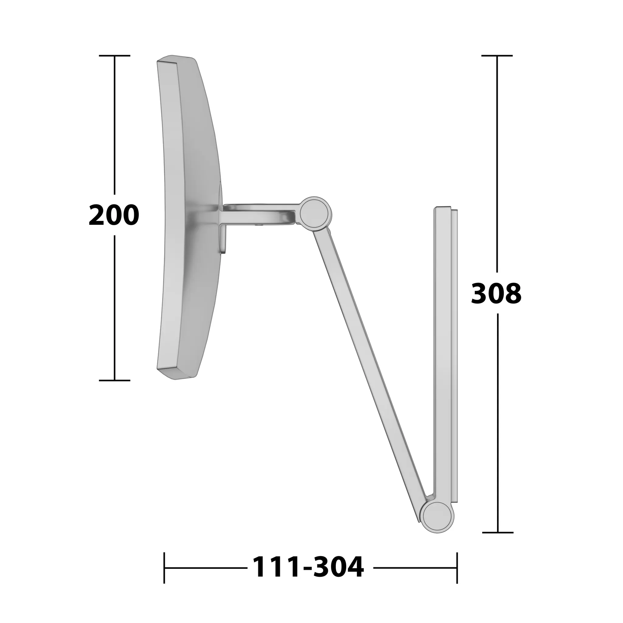 KEUCO Kosmetikspiegel „iLook_move“ Rechteck, ohne Beleuchtung in Aluminium-finish