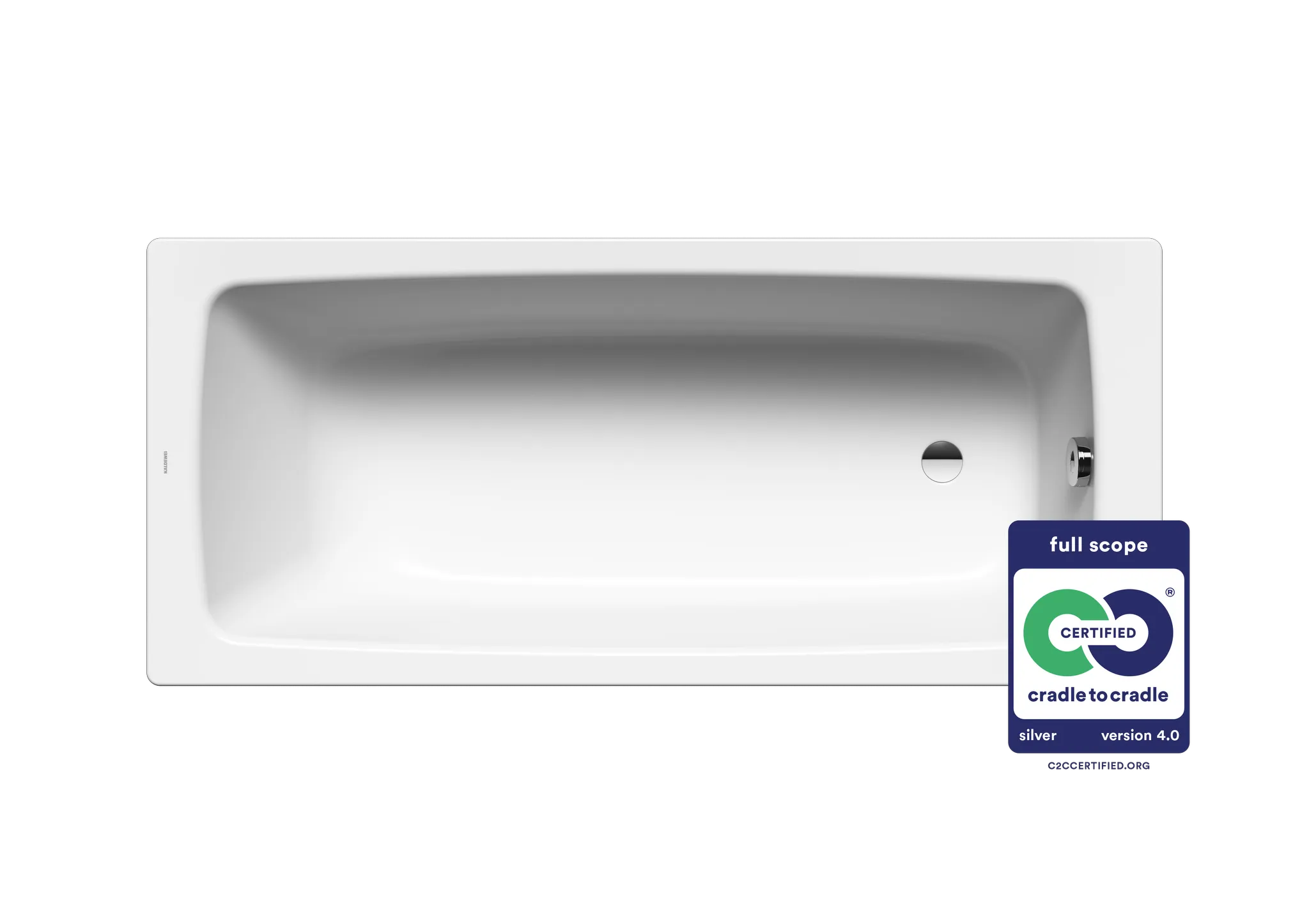 Kaldewei Badewanne „Cayono“ rechteck 180 × 80 cm, ohne Grifflochbohrungen in alpinweiß