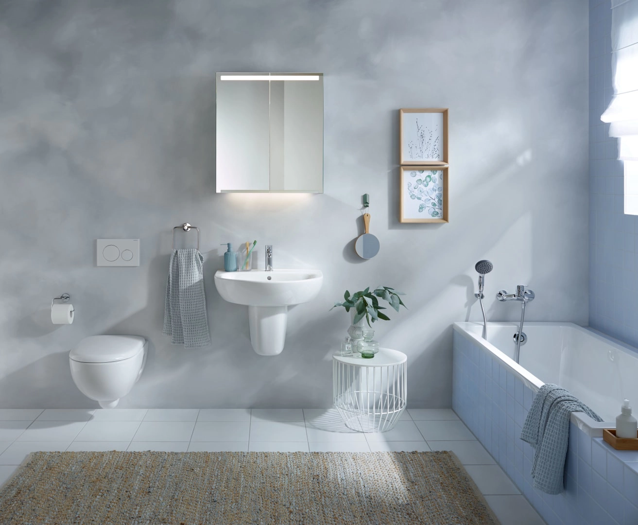 Wandwaschtisch „Renova“, mit Überlauf, Hahnlochposition mittig 60 × 48 cm in weiß alpin Wandwaschtisch „Renova“, mit Überlauf, Hahnlochposition mittig 60 × 48 cm in weiß alpin