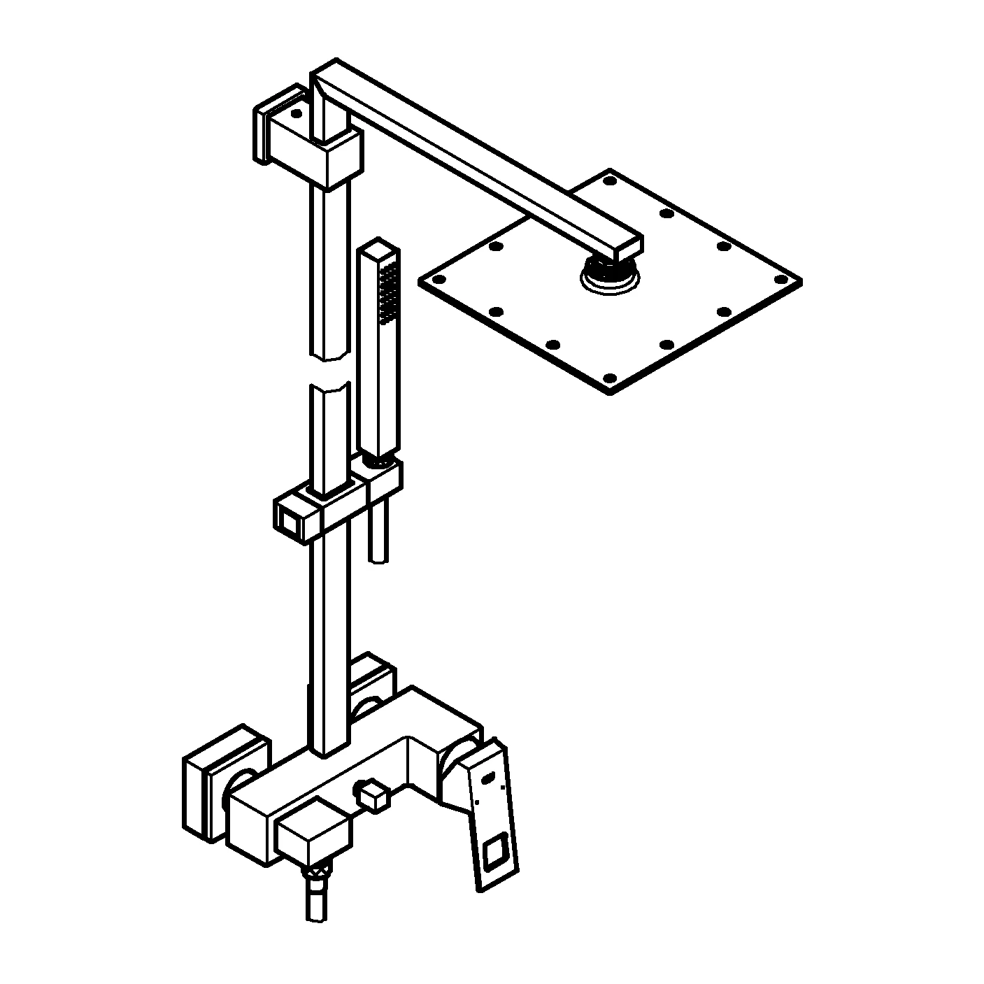 Duschsystem Euphoria Cube System 230 23147_1, mit Einhandmischer, Wandmontage, chrom