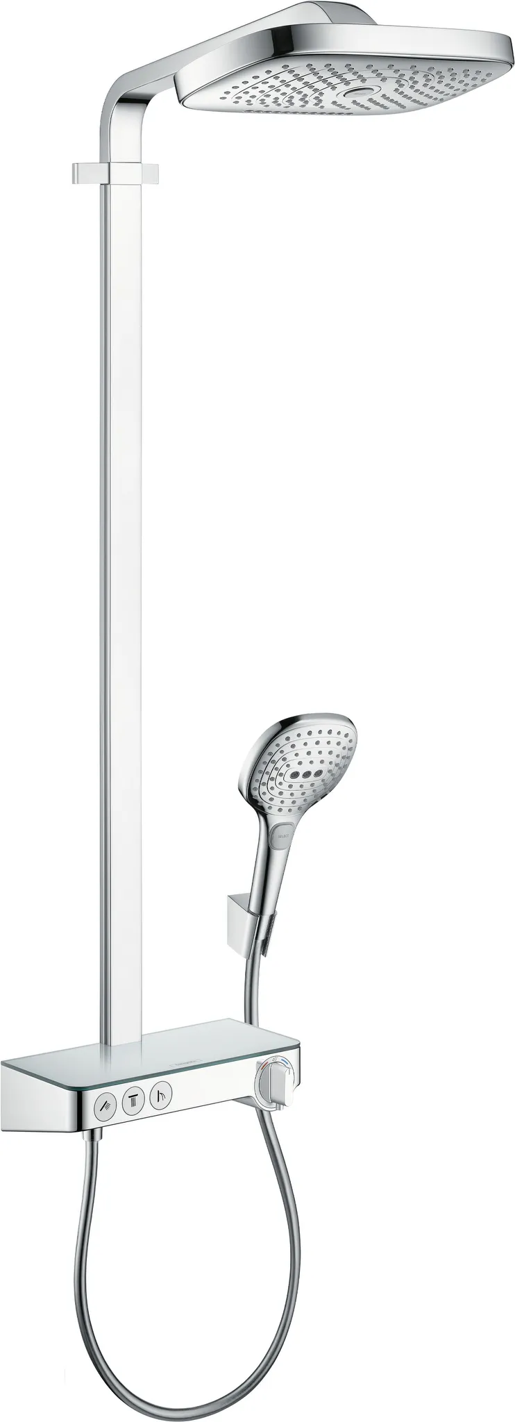Showerpipe Raindance Select chrom mit Kopfbrause Raindance E Air 3jet 300mm