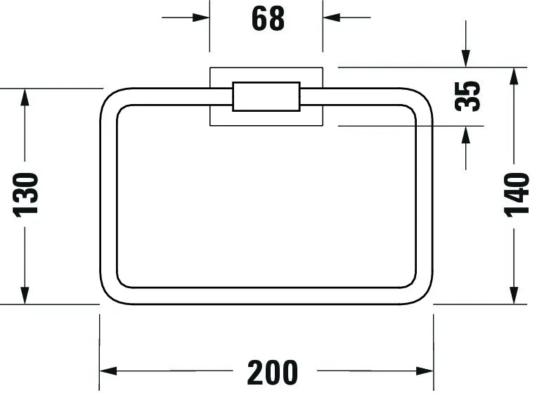 Duravit Handtuchring „Karree“, Befestigung sichtbar 5,8 × 5,8 × 14,2 × 20 cm Duravit Handtuchring „Karree“, Befestigung sichtbar 5,8 × 5,8 × 14,2 × 20 cm