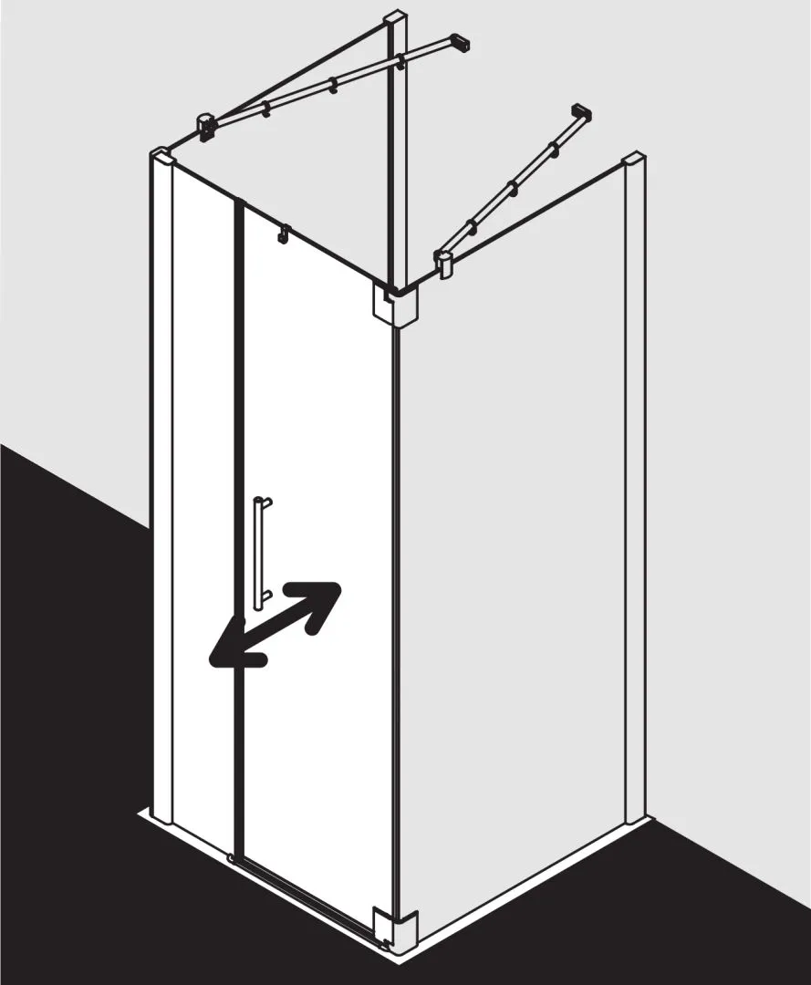 PASA XP PX1FL Pendeltür 1-flügelig und Festfeld links, für Ecke, Höhe 2000 mm, Wanneneinbaumaß 810-840 mm, Breitenverstellmaß 800-830 mm, Glasaußenkante 785-815 mm, Farbe Silber Mattglanz, Glas ESG Klar PASA XP PX1FL Pendeltür 1-flügelig und Festfeld links, für Ecke, Höhe 2000 mm, Wanneneinbaumaß 810-840 mm, Breitenverstellmaß 800-830 mm, Glasaußenkante 785-815 mm, Farbe Silber Mattglanz, Glas ESG Klar