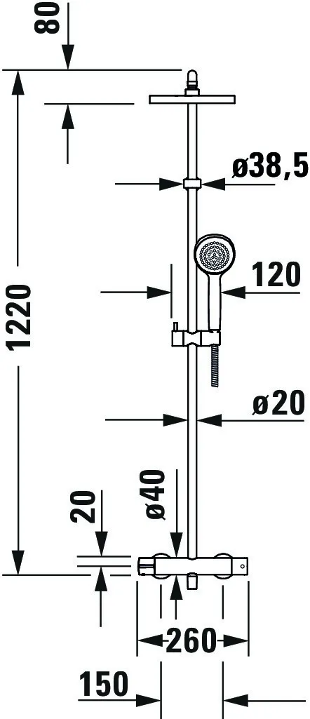Duravit Duschsystem „Serie B.1“ Duravit Duschsystem „Serie B.1“