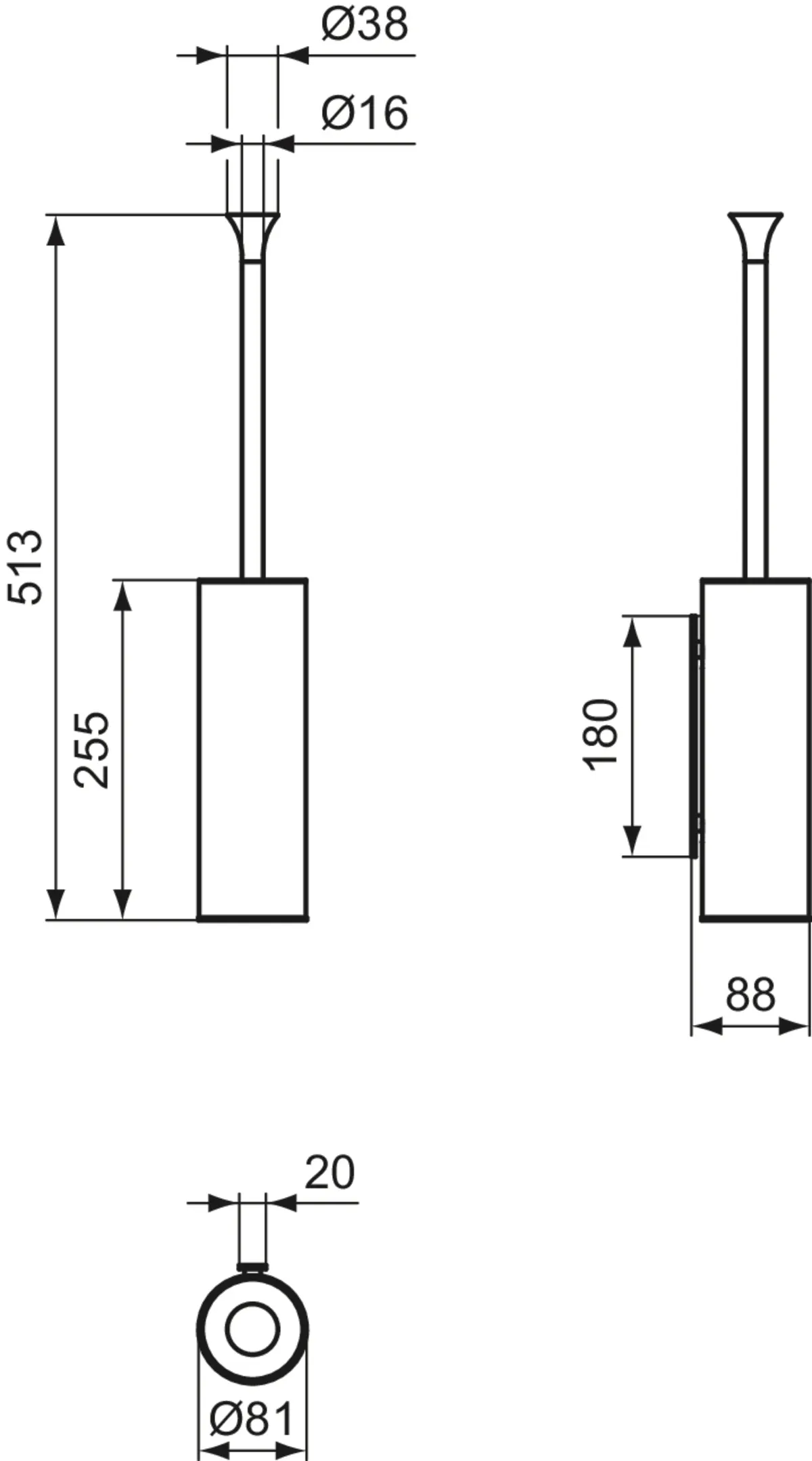 WC-Bürstengarnitur La Dolce Vita Brushed Gold WC-Bürstengarnitur La Dolce Vita Brushed Gold