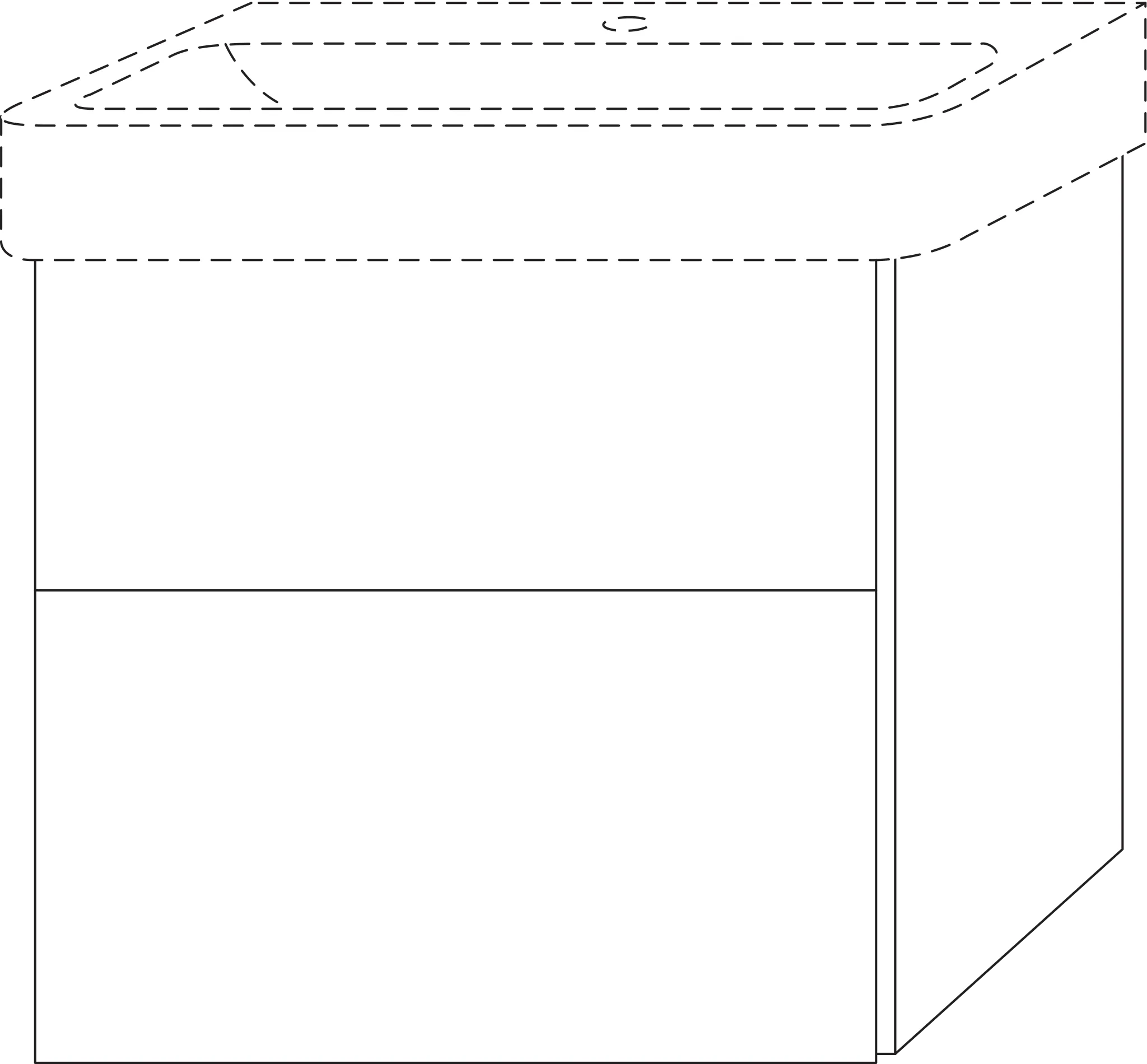 Waschtischunterbau mit Auszügen 3way (BP785) 593x500x362 Graphit-Matt