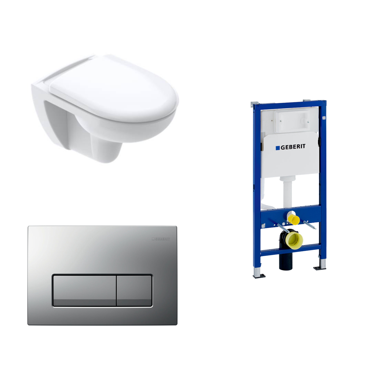 Vorwand-/Einbauelement für Toilette mit Spülkasten Delta (UP100) Betätigungsplatte Geberit UP100 „Delta50“ in Vorwand-/Einbauelement für Toilette mit Spülkasten Delta (UP100) Betätigungsplatte Geberit UP100 „Delta50“ in