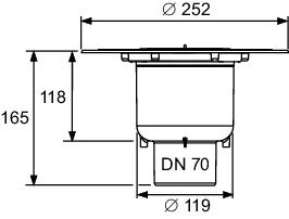 drainpoint S Ablauf DN 70 senkrecht mit Seal System Universalflansch drainpoint S Ablauf DN 70 senkrecht mit Seal System Universalflansch