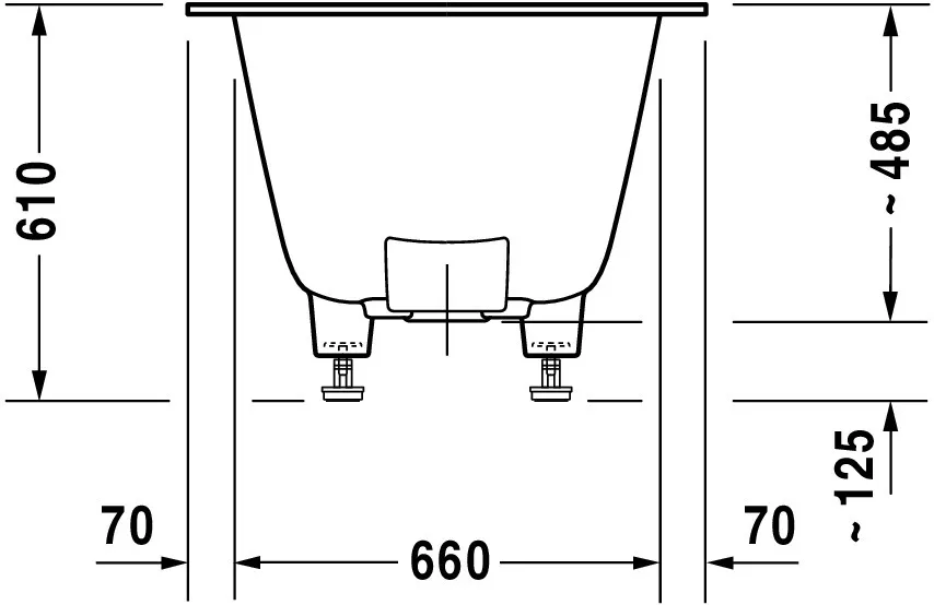 Duravit Whirlwanne „DuraSquare“ rechteck 180 × 80 cm