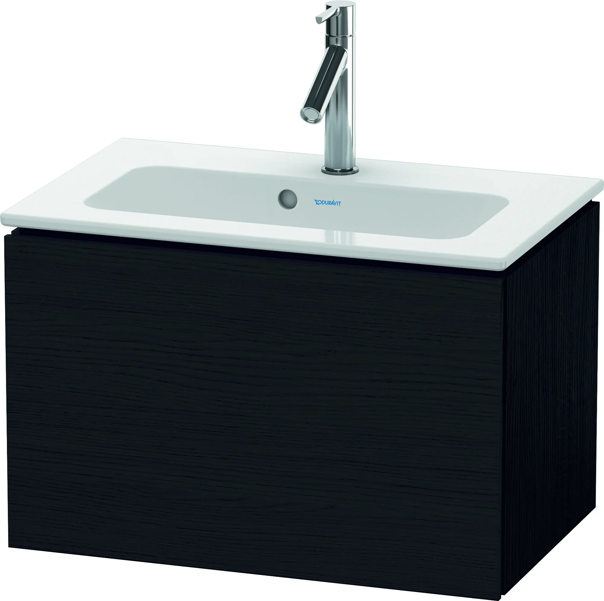 Duravit Waschtischunterschrank wandhängend „L-Cube“ 62 × 40 × 39,1 cm Eiche Schwarz